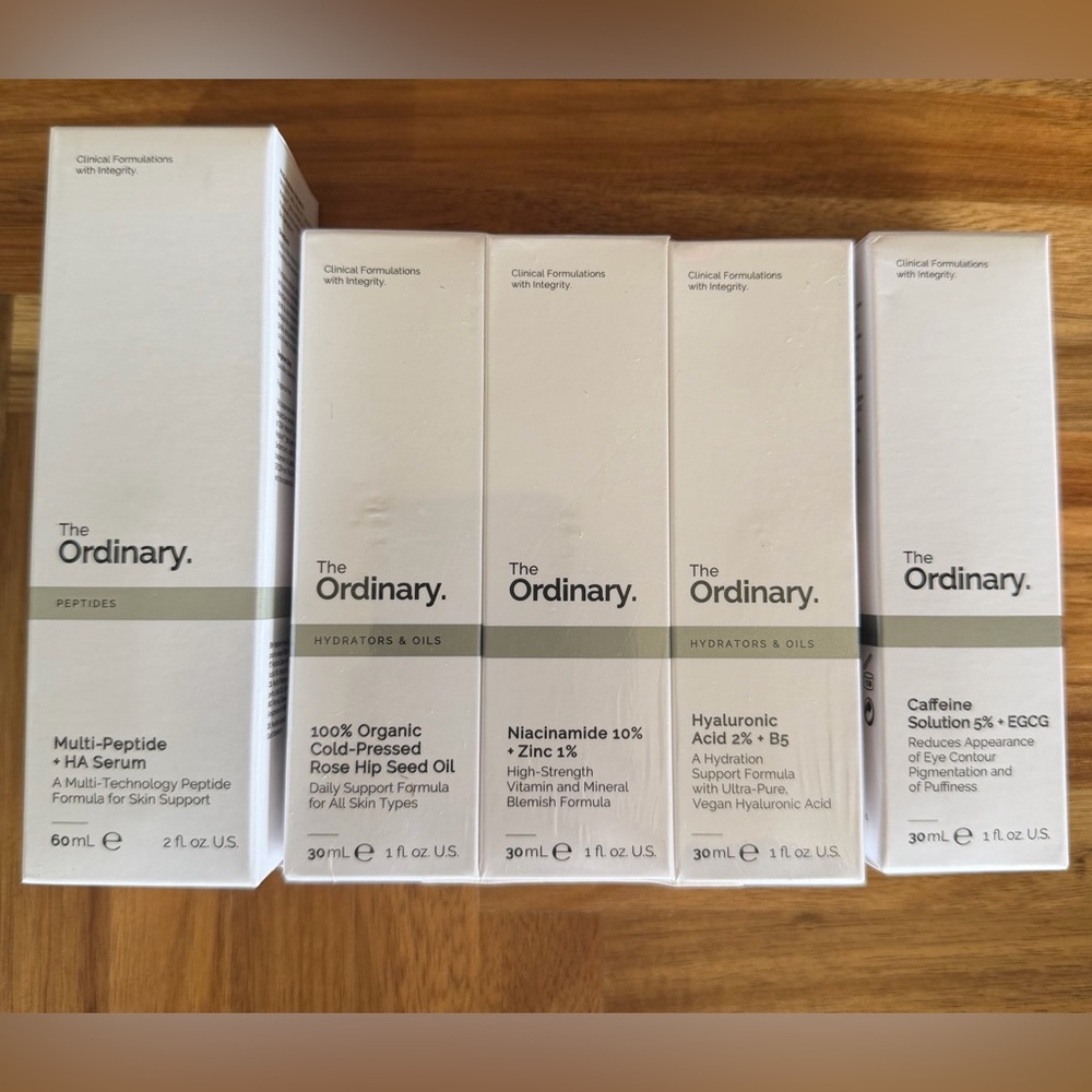 🆕 5x SET OF SKINCARE THE ORDINARY BUNDLE 5 BOTTLE